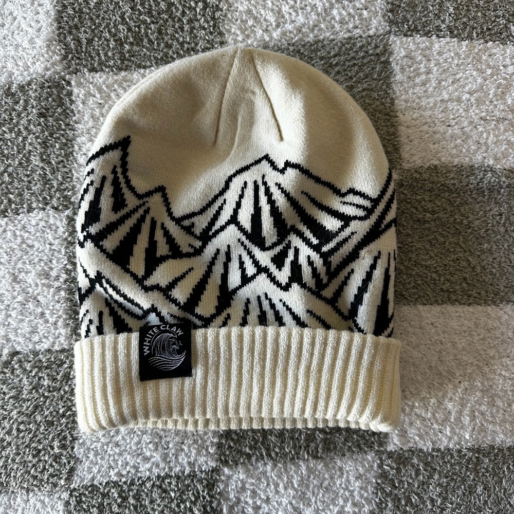 White Claw Cream and Black Mountain Beanie